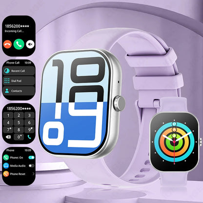 LIGE Neue Smartwatch mit Sprachanruf, ultragroßer 2,01'' HD-Bildschirm, 24-Stunden-Gesundheitsmonitor, Smartwatch, 100+ Sportmodi, modische Zifferblätter