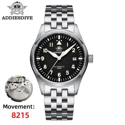 Herren Automatik-Taucheruhr 200m wasserdicht C3 Leuchtzeiger mechanisch