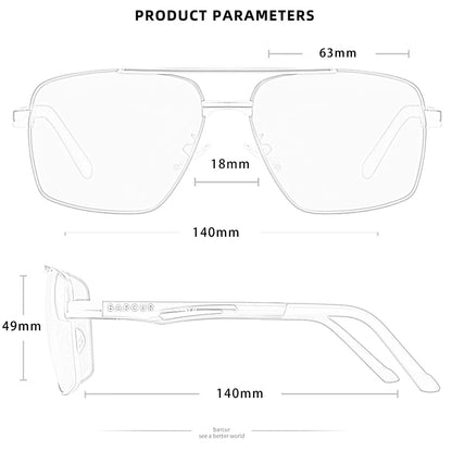 Sonnenbrille Pilot Edelstahl HD polarisiert UV400 Spiegel Herren