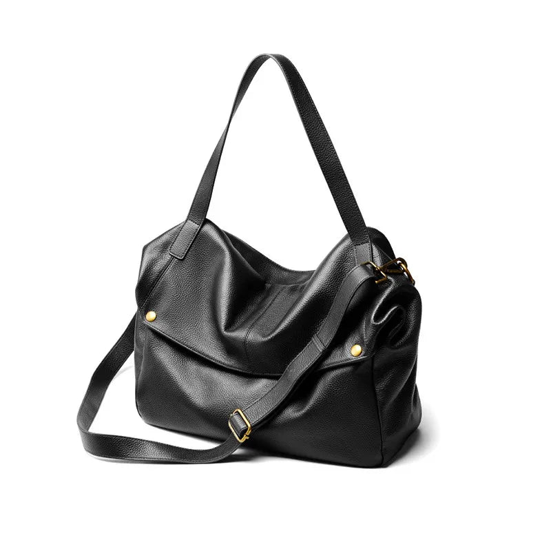 Damen Handtasche aus echtem Leder mit großer Kapazität