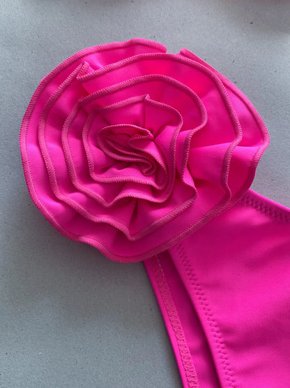 Sexy Bikini-Set mit Push-up-Effekt – Solide Badebekleidung für Damen am Strand oder Pool