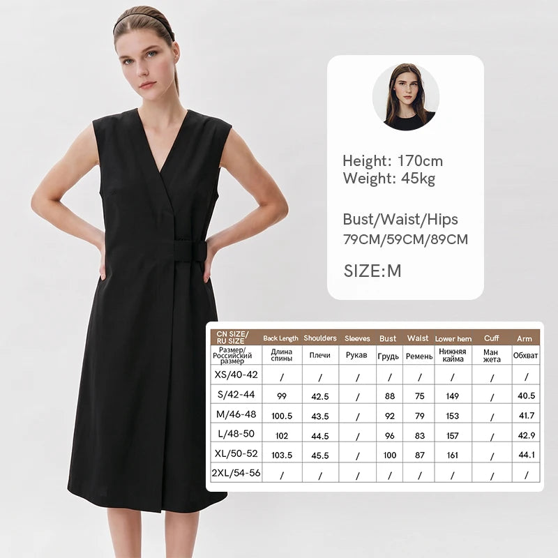Elegantes Damen Sommerkleid Mit V-Ausschnitt Für Büro Und Freizeit