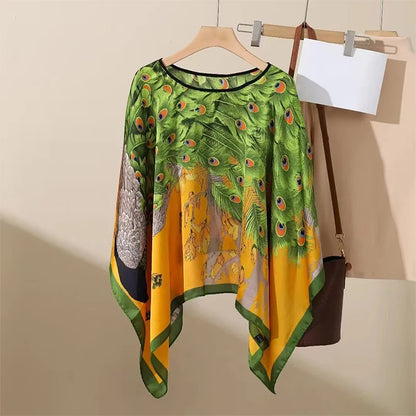 Damen Chiffon Schal Sommer Strand Bikini Sonnenschutz Poncho bedruckt sexy