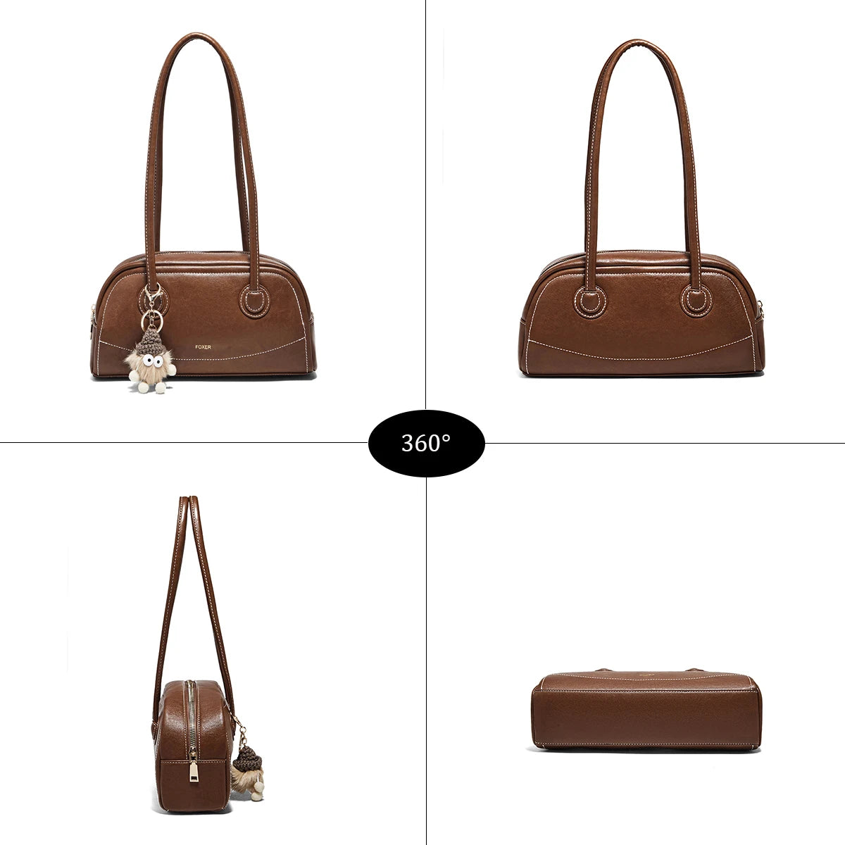 Damen Handtasche Aus PU Leather Simple Retro Stil Für Casual Commuting