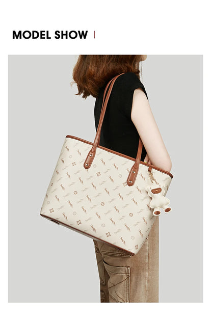 Damen Schultertasche aus PU-Leder Neu lässig mit großzügiger Kapazität