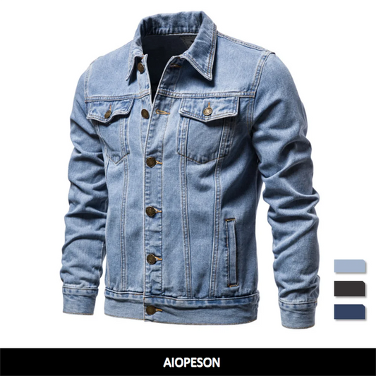 Herren-Wildleder-Bomberjacke mit Knopfleiste und Rundhalsausschnitt – ideal für Freizeit und Business