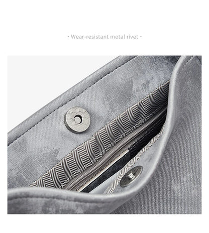 Elegante Damen Schultertasche aus PU-Leder mit Schmetterlings-Dekor