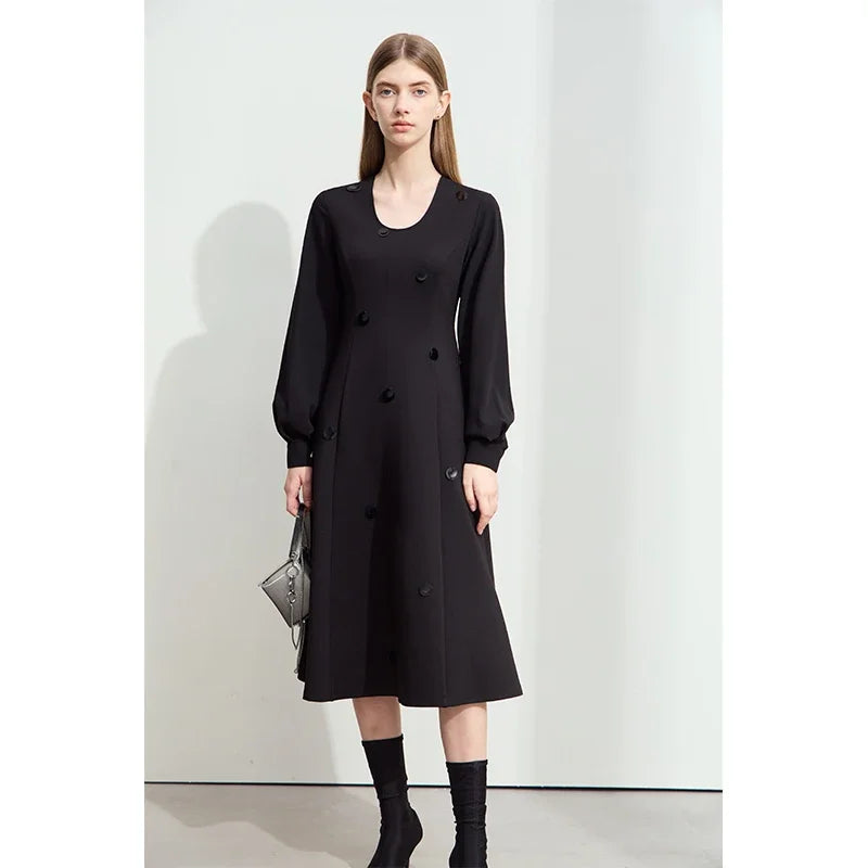 Elegantes Strickkleid Für Damen Minimalistisch Zeitlos