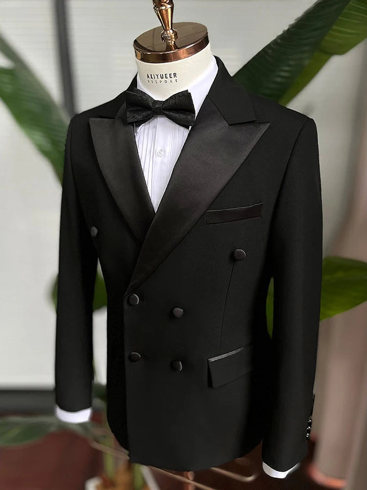 Lange Herren-Anzughose aus 50% Wolle, Slim Fit, tiefblau – ideal für Hochzeit, Büro und Alltag im Herbst und Frühling.