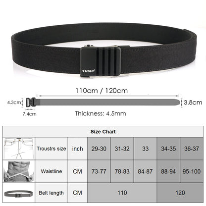 VATLY Rigid Tactical Outdoor Gürtel 110/120 cm Nylon Automatik-Schnalle