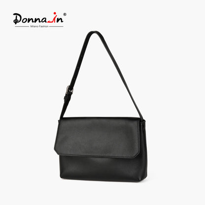 Leder Schultertasche - Vollnarbiges Rindsleder Quadratisch Crossbody