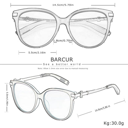 Damen-Sonnenbrille Katzenauge Edelstahl UV400 polarisiert Luxus Geschenk