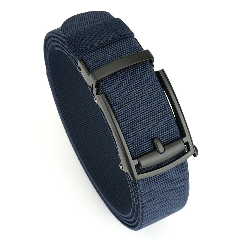 VATLY Elastik-Gürtel Herren Gunmetal Automatik-Schnalle Nylon Einheitsgröße