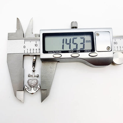 Damen-Charm-Anhänger Faith Hope Love Kreuz Herz Anker aus Sterlingsilber