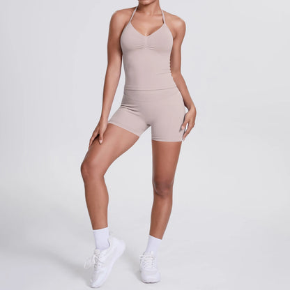 Damen Yoga Set Formende Shorts Nylon