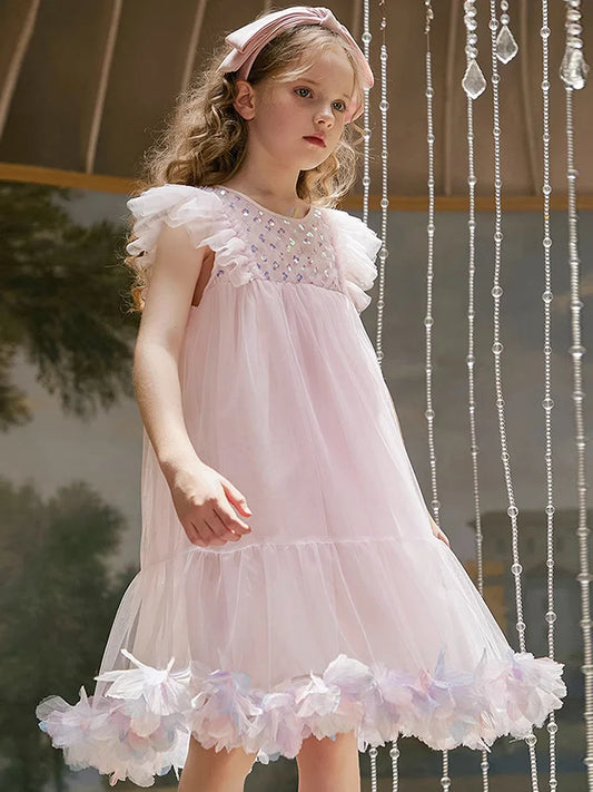 Sommer-Kleid für Mädchen in Pink