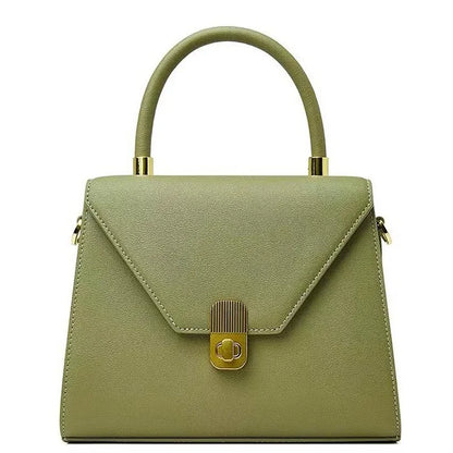 Spaltleder Damen-Handtasche | Unifarbenes Alltagsmodell