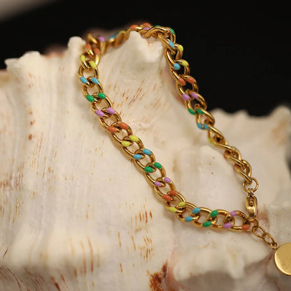 Damen-Armband mit Öltropfen-Glücksscheibe