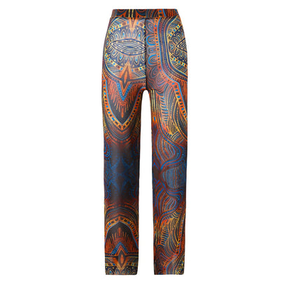 Damen-Hose mit Blumenmuster
