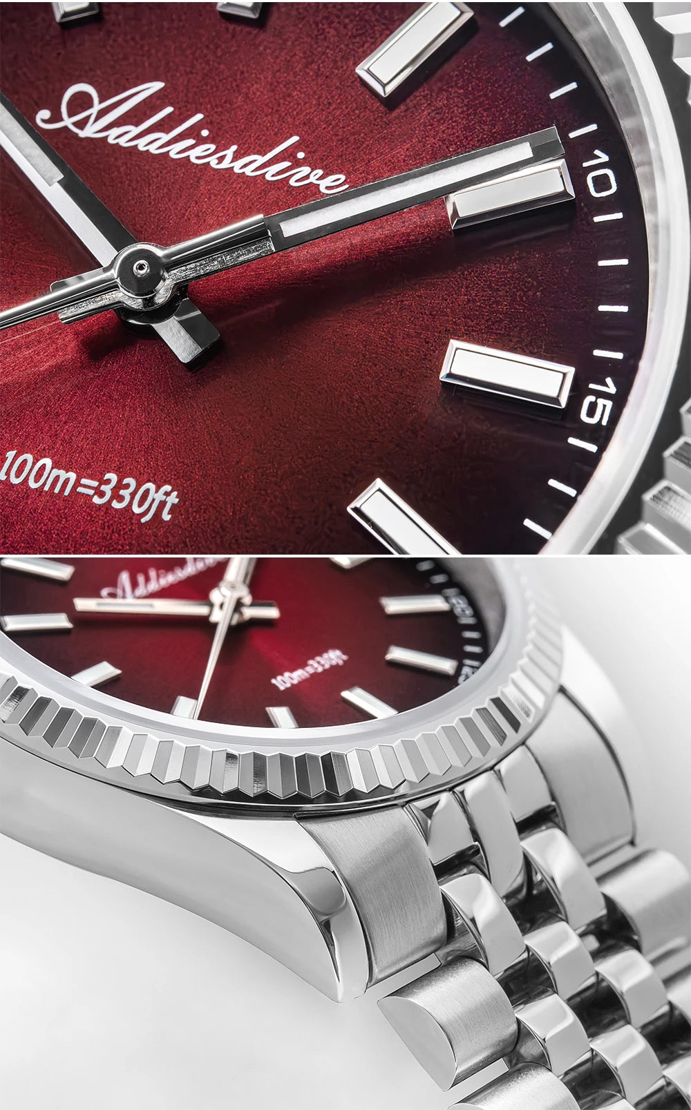 Herren-Quarzuhr mit Jubilee-Armband und Saphirglas