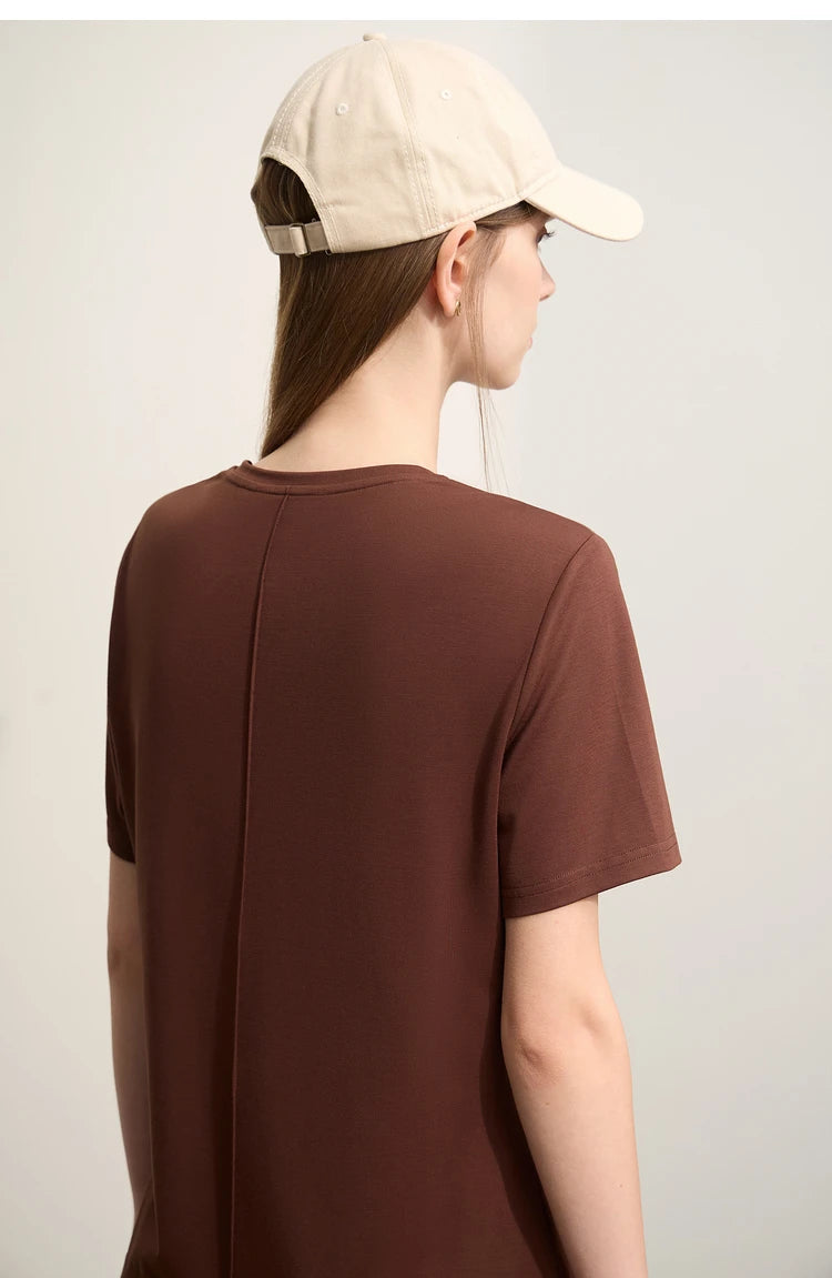 Damen Kurzarm-T-Shirts mit V-Ausschnitt und Sonnenschutz für kühles Gefühl