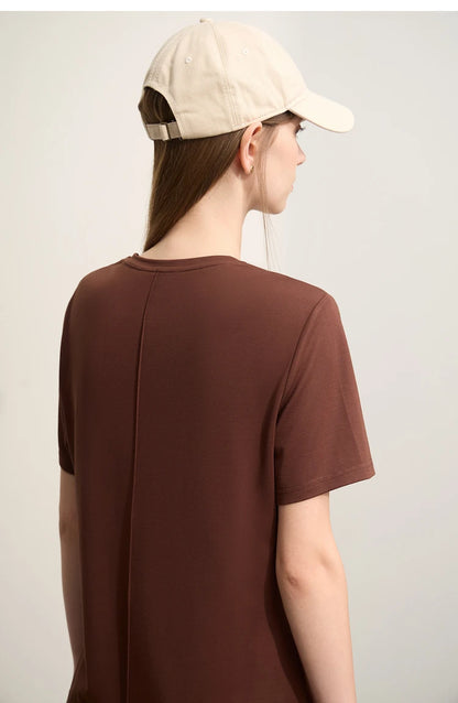 Damen Kurzarm-T-Shirts mit V-Ausschnitt und Sonnenschutz für kühles Gefühl