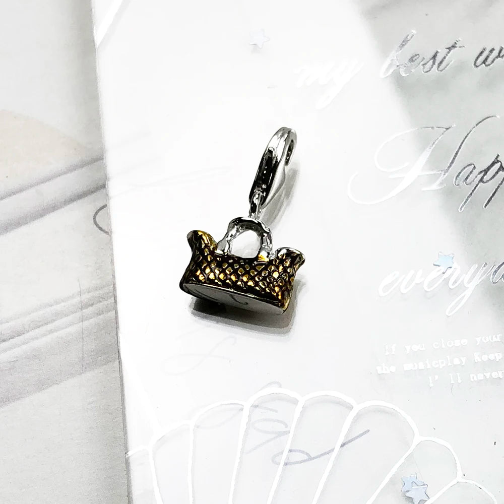 Damen-Charm Handtasche baumelnder Club-Stil aus Sterlingsilber