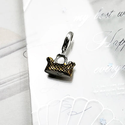 Damen-Charm-Anhänger Tasche Frühling trendig Club aus Sterlingsilber
