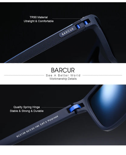 Sonnenbrille TR90 Sport polarisiert leicht UV400 Herren Damen D