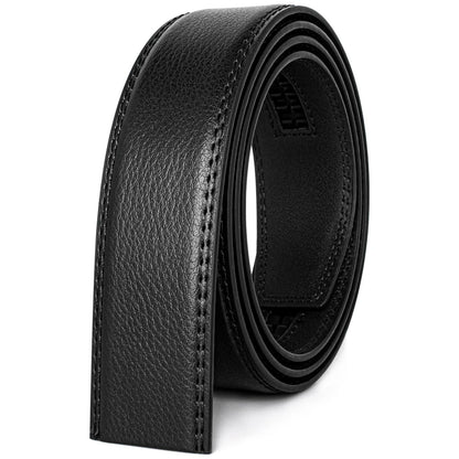 Herren Leder-Gürtelband ohne Schnalle Rindsleder Schwarz Braun 3,5 cm