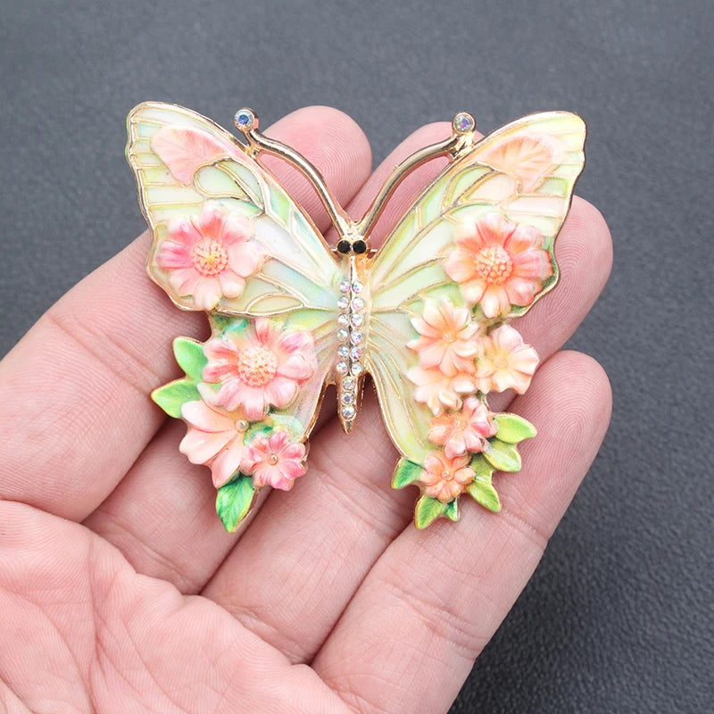 Brosche Schmetterling Emaille Mode Tier Pin Schmuck Damen