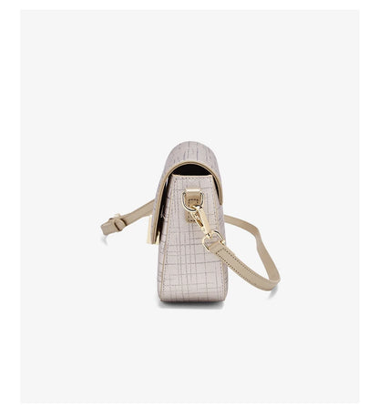 Damen-Schultertasche aus Split-Leder mit Luxus-Design Sattel-Tasche für Alltag und Freizeit