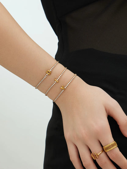 Damen-Armband mit Initialen-Buchstabe
