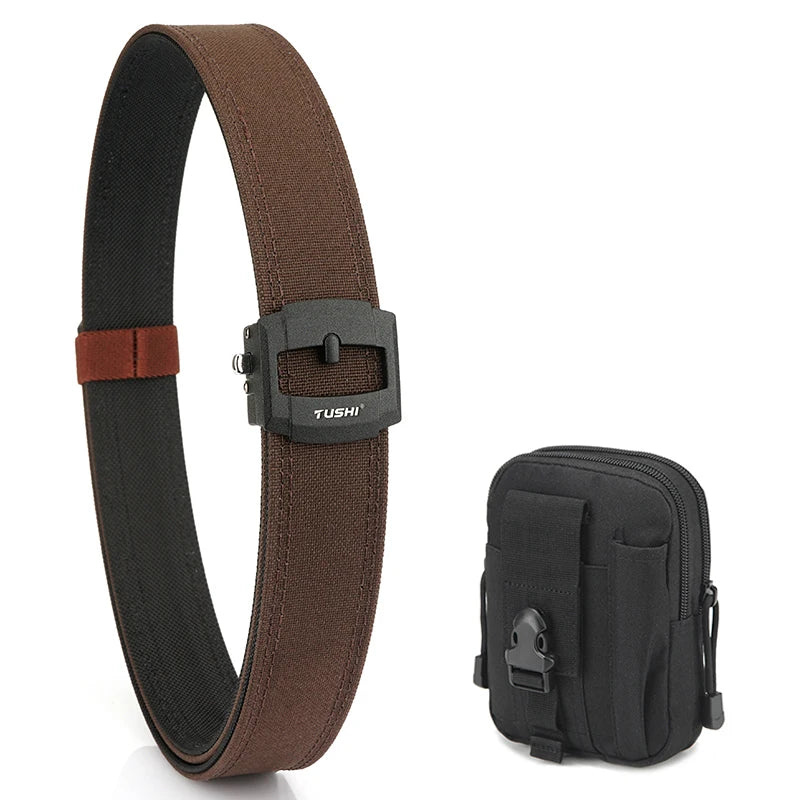 Herren-Taktischer Gürtel aus Nylon mit automatischer Metallschnalle für Outdoor-Einsatz
