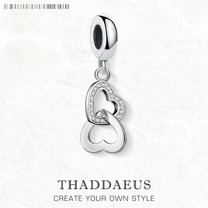 Damen-Charm-Anhänger Herz-Kette romantisch Liebesbeweis aus Sterlingsilber