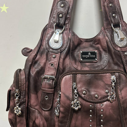 Damen-Handtasche Aus PU-Leder Vintage Stil Große Kapazität Schultertasche Für Alltag