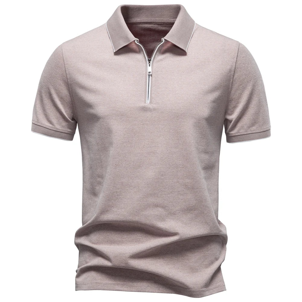 Premium Herren Poloshirt Mit Reißverschluss Für Atmungsaktiven Komfort
