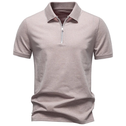 Premium Herren Poloshirt Mit Reißverschluss Für Atmungsaktiven Komfort