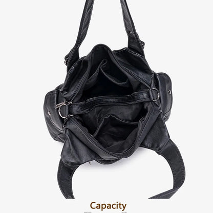 Damen-Handtasche Aus PU-Leder Mit Top-Handle Und Mehrfach-Fächern Große Satchel-Tasche