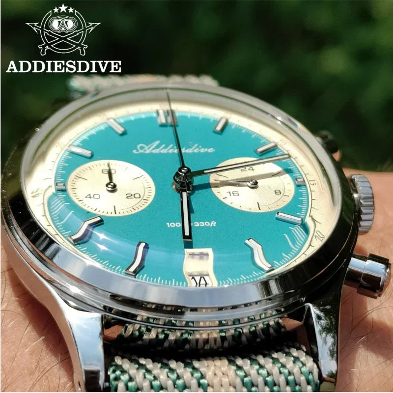Herren-Chronograph mit VK64-Quarzwerk und Saphirglas