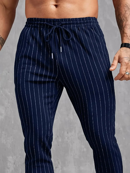 Neue Herren-Freizeithose mit gestreiften Taschen für Frühling und Sommer