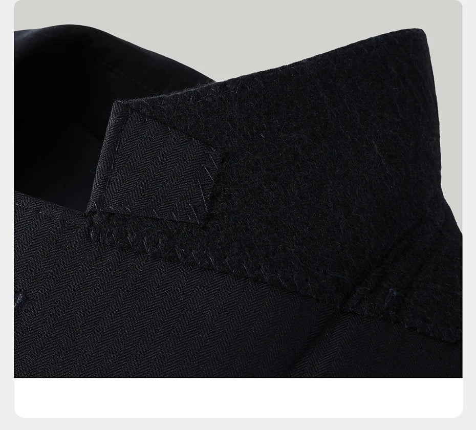 Hochwertiger Herrenanzug aus 50% Wolle: Slim Fit, Tiefblau, Business & Hochzeit, Größe 58-6XL