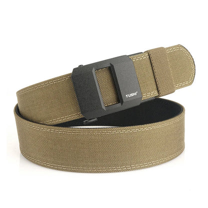 Unisex-Taktischer Gürtel Aus 1100D Nylon Mit Metallschnalle Und Starrer Bauweise Für Polizeieinsatz