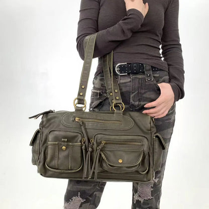 Damen-Umhängetasche Klassischer Stil Mit Quaste Und Viel Stauraum Für Alltag Und Freizeit