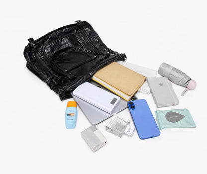 Damen-Handtasche aus weichem Leder mit Mehrfachfächern Große Umhängetasche mit Top-Griff