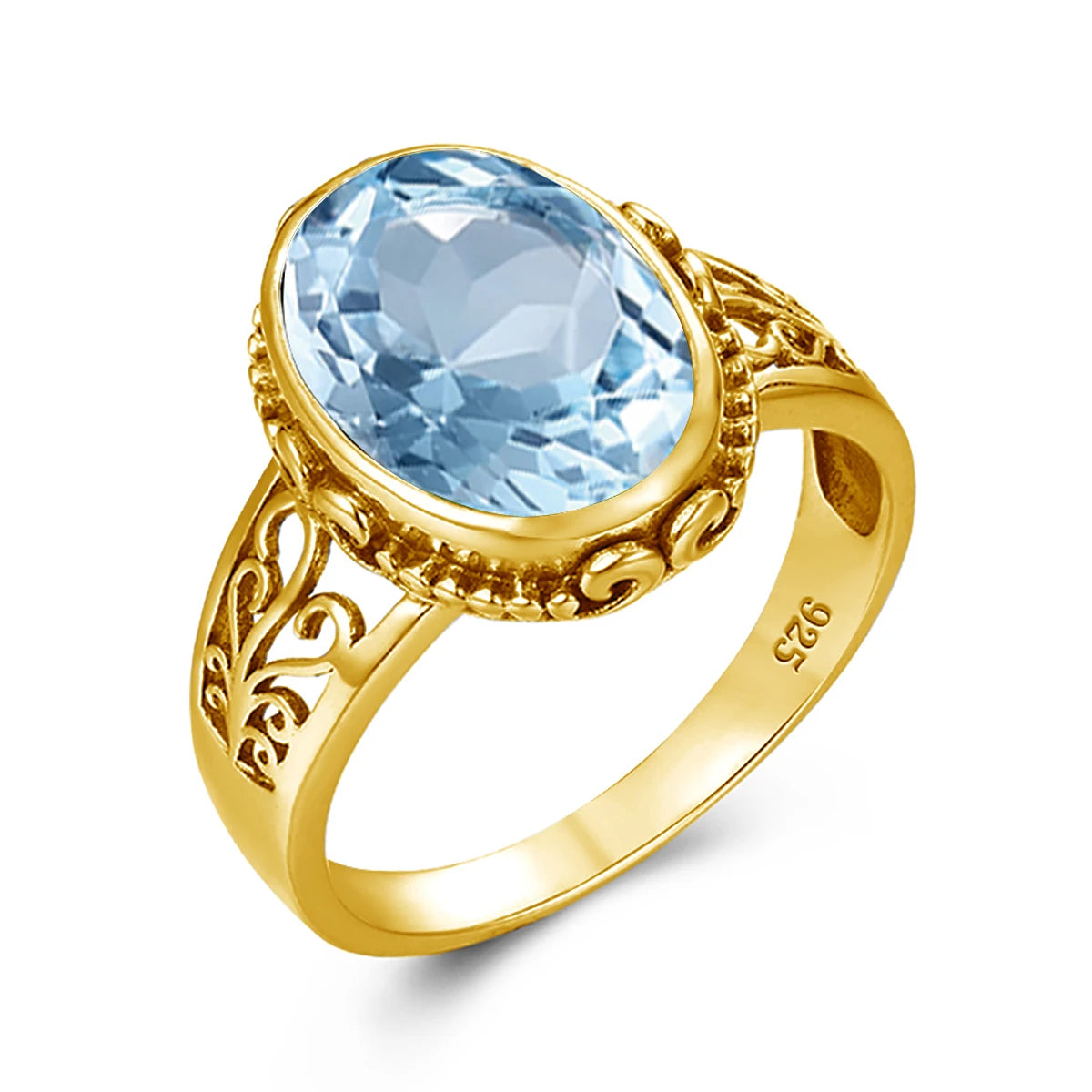 Damen-Ring Mit Citrin Im Ovalschnitt, Art Déco Stil, Geburtsstein Schmuck Aus Silber 925