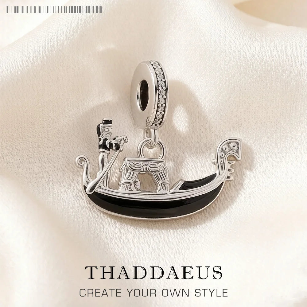 Damen-Charm Venedig Gondel romantisch aus Sterlingsilber