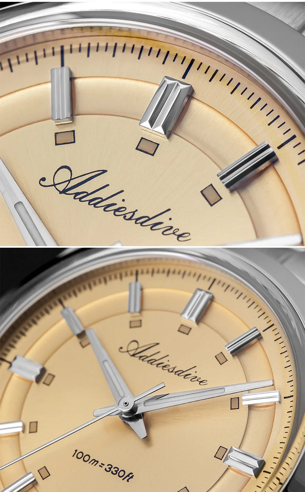 Herren-Taucheruhr mit Edelstahlarmband und Saphirglas