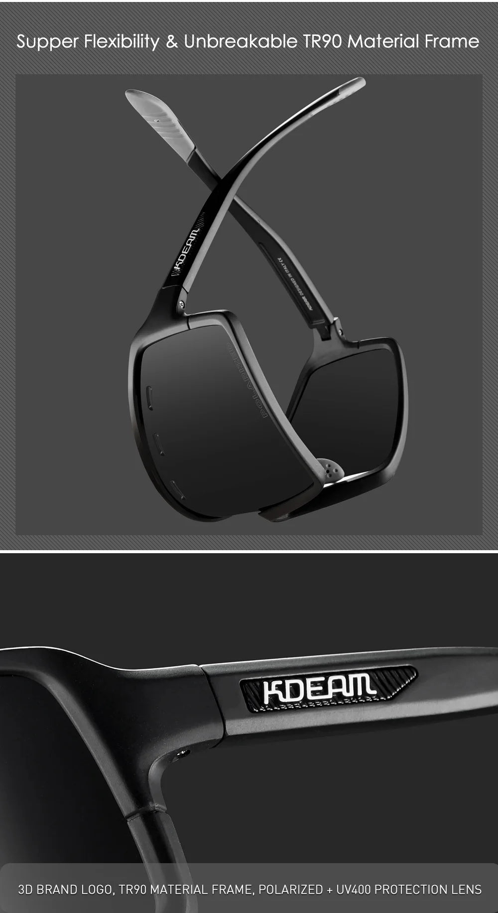 Sonnenbrille Sport TR90 polarisiert Belüftungslöcher fortschrittlich Herren