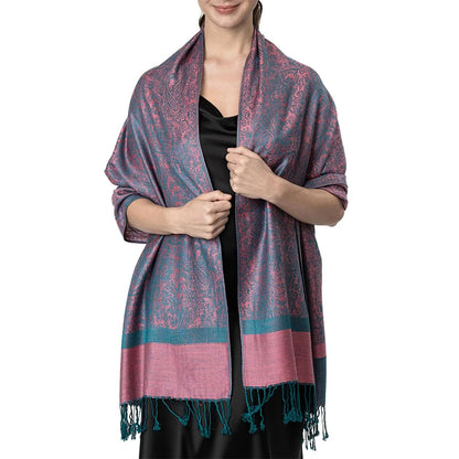 Damen Jacquard Schal ethnisch Kaschmir dick weich Halstuch Bandana Outdoor